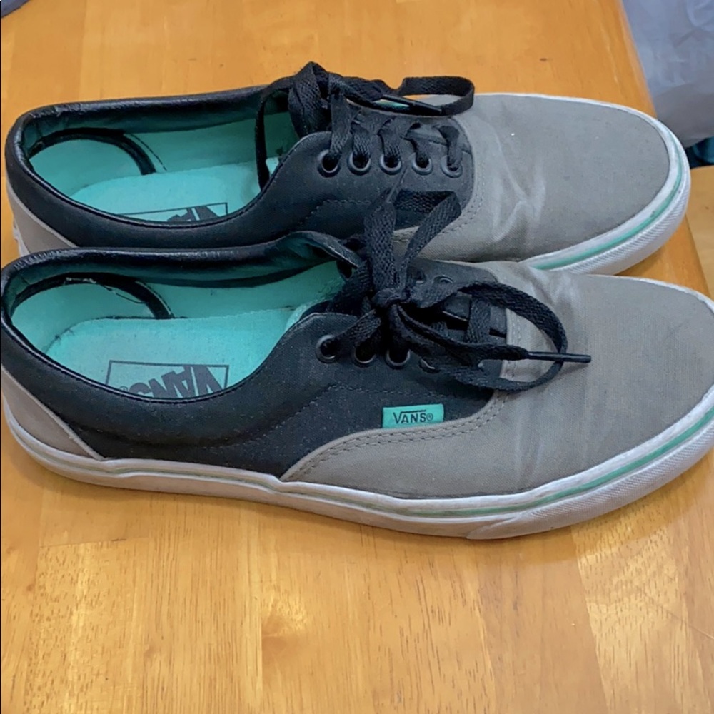 Ltd Ed Vans Era Charcoal, Blk, & Mint Skate Shoes